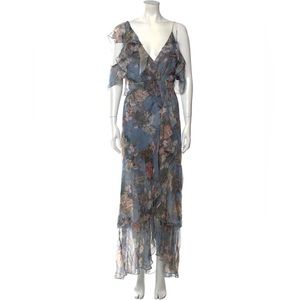 Nicholas silk blue evie dress 4 small